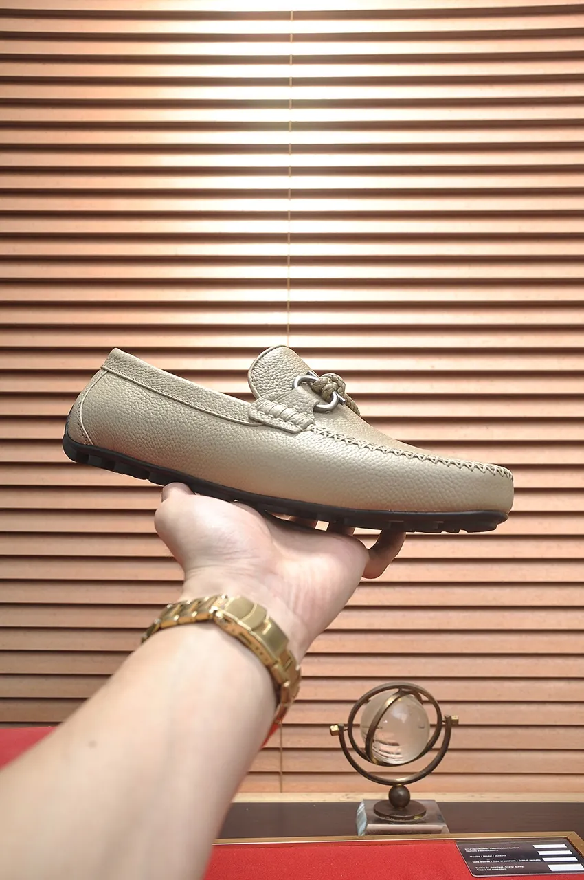 Men's shoes 💰480💶 [Ferragamo/Ferragamo] The latest model in the counter. Original imported open-sided fine cowhide hand-woven + imported 🐂 cowhide + original luxury metal buckle + original combination outsole. No pressure in comparison 38--44🎉